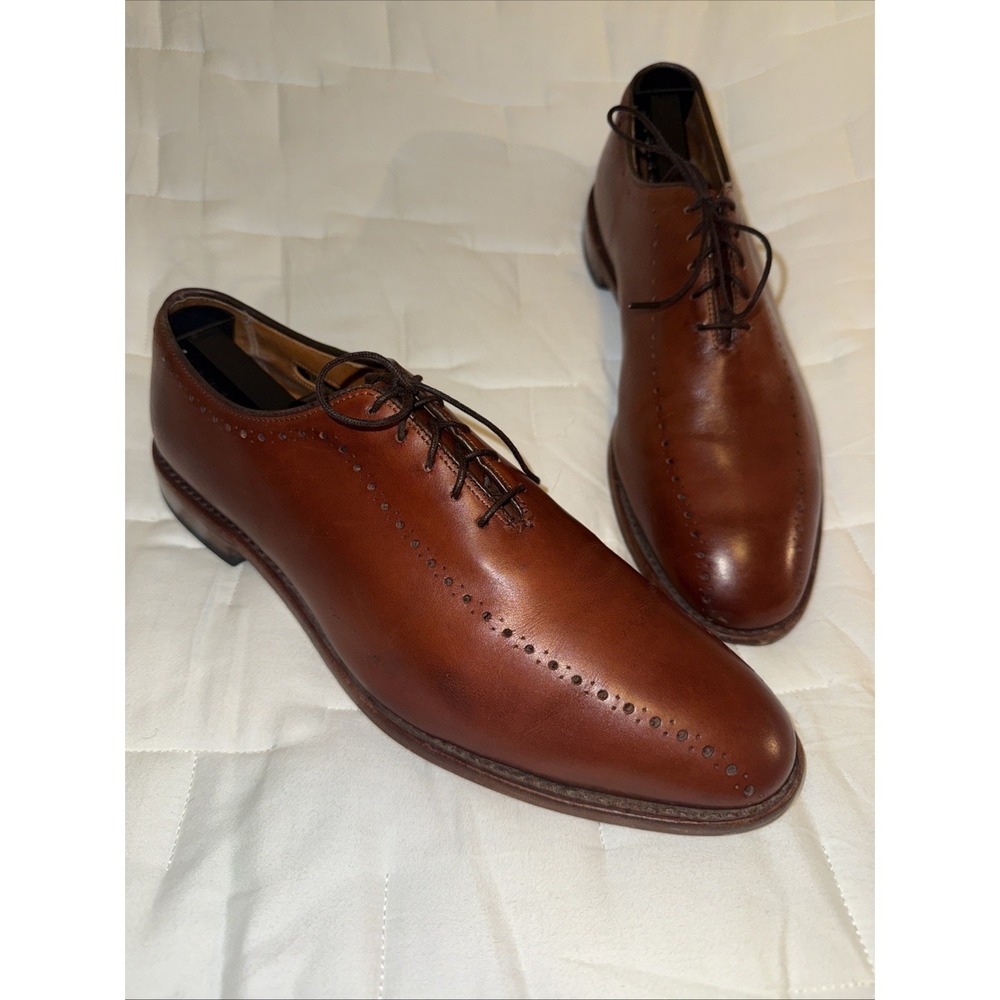 Allen Edmunds Men's Hastings Size 10 B Brown Whole cut Leather Oxford Shoes